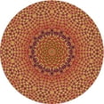 thumbnail image 1 of Ahgly Company Indoor Round Patterned Carrot Orange Area Rugs, 3' Round, 1 of 6