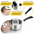 thumbnail image 2 of Saucepan with Lid Set, 1 Quart and 2 Quart Stainless Steel Sauce Pan, 2 of 6
