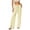 Yellow, variant on Tqcoqu Women's Striped Palazzo Pants,Wide Leg Lounge Pant,Casual Baggy Elastic Waist Straight Drawstring Trousers