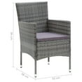 thumbnail image 4 of vidaXL 5 Piece Garden Dining Set Grey, 4 of 5