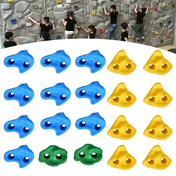 Rock Wall Stone Climbing Stone 20Pcs Multi Colour Textured Climbing Rocks Wall Stones Kids Assorted Kit