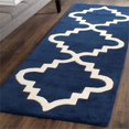 thumbnail image 3 of SAFAVIEH Chatham Collection 6' x 9' Dark Blue/Ivory CHT753C Handmade Geometric Premium Wool Area Rug, 3 of 10