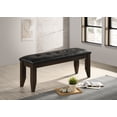 thumbnail image 2 of Dalila Leatherette Upholstered Wood Dining Bench Cappuccino, 2 of 8
