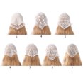 thumbnail image 4 of Delicate Flower Pattern Lace Turban Hot Girl Hair Scarf Sheer Triangle Headband for Women Photo Hair Accessory, 4 of 5