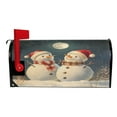 thumbnail image 3 of Ryvnso Mailbox Cover Magnetic Christmas Snowmans in Winter Mailbox Wrap Large Size 25.5x21 Inch, 3 of 8