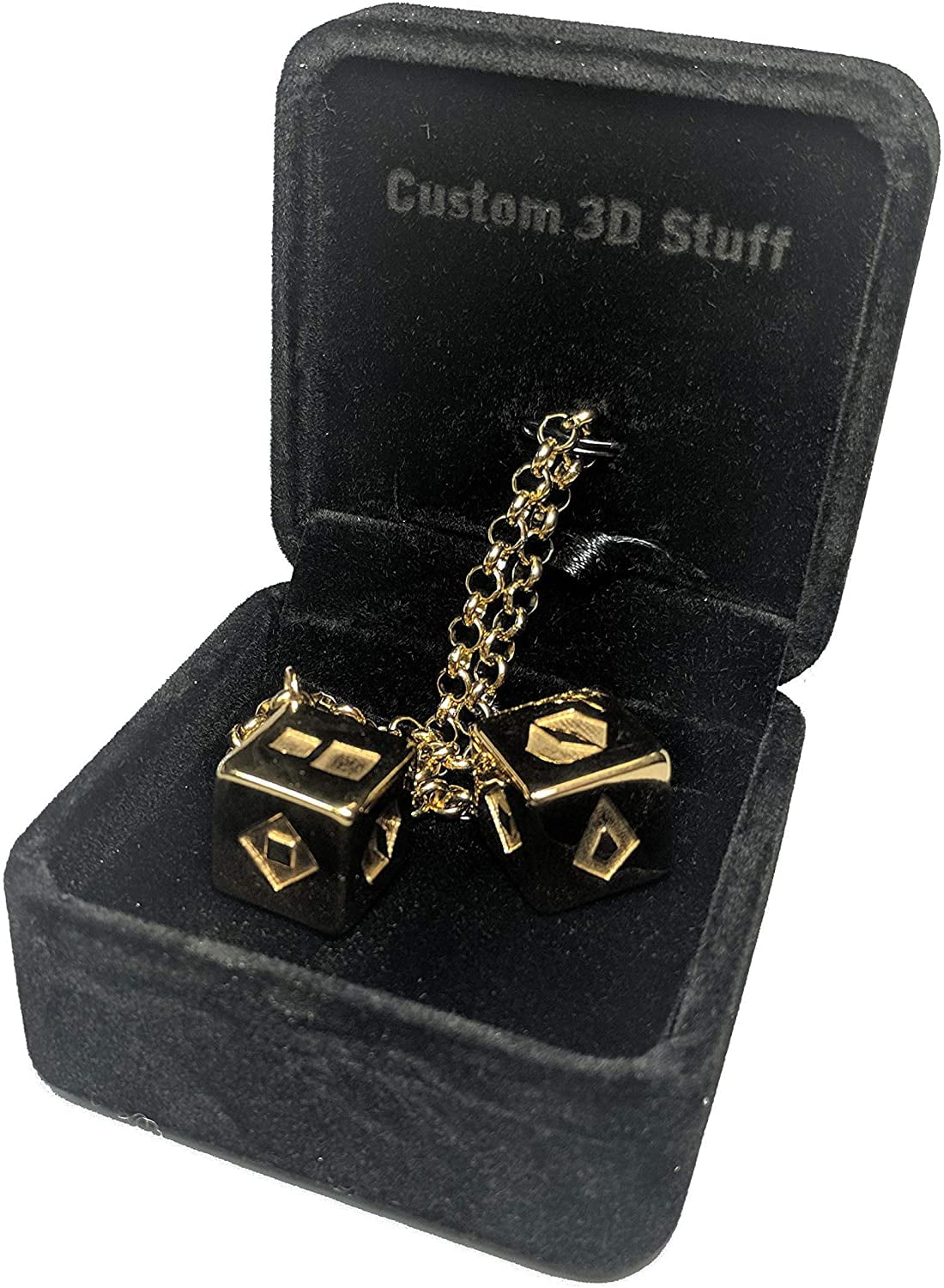 Smuggler's Dice Accurate Stainless Steel Gold Plated Deluxe Solo Dice 
