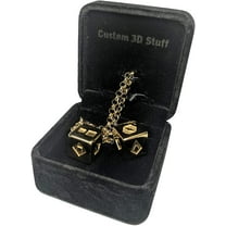 Smuggler's Dice Accurate Stainless Steel Gold Plated Deluxe Solo Dice