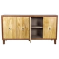 thumbnail image 3 of Kojooin Retro Sideboard Buffet, Rectangular Storage Cabinet With Adjustable Shelves And 4 Doors, Large Sideboard Cabinet For Hallway, Entryway, Living Room, 3 of 6