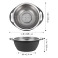 thumbnail image 2 of unbranded Colador De Acero Inoxidable Negro Para Cocina Con Bowl Para Y Verduras, 2 of 6