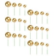 thumbnail image 3 of MasteelfCA 24pcs Creative Ball Shape Cake Toppers Creative Cake Picks Cupcake Toppers (Golden), 3 of 8