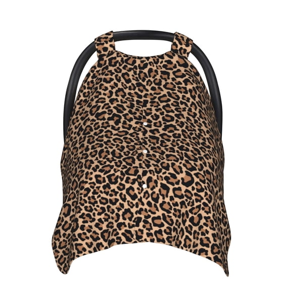 Car Seat Cover Baby - leopard Trendy print Breathable Infant Car Seat Cover for Baby Carseat, Lightweight Comfort Baby Essentials Must Haves Newborn Stuff for Girl Boy