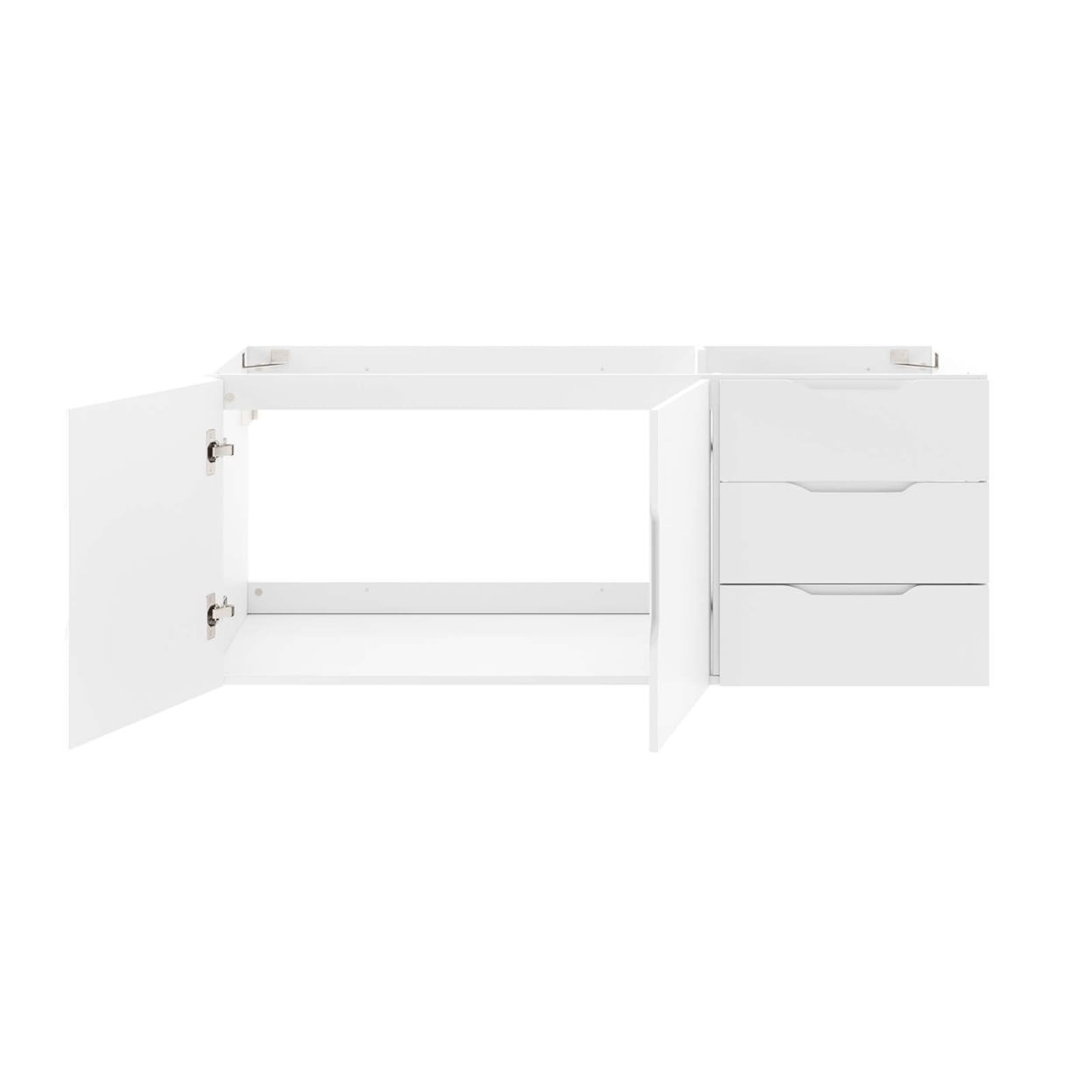 Vitality 48" Double or Single Sink Compatible (Not Included) Bathroom Vanity Cabinet in White