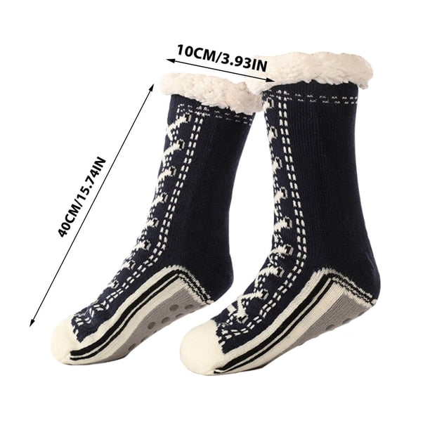 Calcetines de invierno para el suelo, cálidos para el hogar, calcetines de forro polar extra gruesos, calcetines para mujer