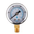 thumbnail image 1 of Manómetro, 0-200 psi/0-14 bar, carcasa de acero inoxidable, montaje inferior NPT de 1/8", manómetro de aire Manómetro de agua Manómetro hidráulico Manómetro de aceite, manómetro radial, 1 of 5