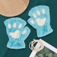 thumbnail image 2 of Yoyauz Cat's Paw Gloves Wow Gloves Cat's Paw Cosplay Faux Fur Plush Cat Gloves Lion Paw Fingerless Gloves For Girls Ladies, 2 of 6