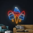 thumbnail image 3 of Handmadetneonsign Ice Cream 4th Of July Neon Sign, Independence Day Art Decor, USA Celebration Wall Decor, 3 of 5