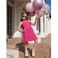 thumbnail image 3 of Oudiya Toddler Girls Tutu Party Dress Tulle Ruffle Hem Cami Summer Dress for Kids 2-6Y, 3 of 6