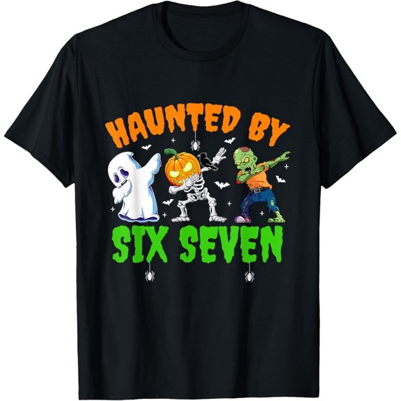 Haunted by Six Seven 67 Meme Dabbing Halloween Boys Toddlers T-Shirt