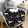 thumbnail image 2 of Christmas Poncho Blanket Wearable Blanket Christmas Adults Baby Blanket Warm Cardigan Cape Cozy Poncho Wrap Throw for Adult Soft Plush Blanket Throw Wrap Cover,39.4X27.5inch, 2 of 4