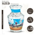 thumbnail image 2 of JAGASY Baseball Small Urn for Sister, Blue Urns for Human Ashes Keepsake, Blue Sky Clouds Baseball Stadium & Grassy Field Decorative Urns for Friends, Tiny Cremation Urn for Brother, (3 Inch), 2 of 7
