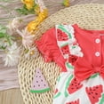 thumbnail image 5 of Hwmodou Baby Print Bodysuits Girls Cotton Blend Short Sleeve Ruffles Fruits Print Romper Bodysuits Clothes Fall Winter Soft Baby Onesies,12-18M, 5 of 6