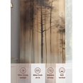 thumbnail image 5 of Brown Forest Sheer Curtains 96 Inch Length 2 Panels Set, Vintage Tree Farmhouse Voile Window Treatment Semi Sheer Long Curtains Drapes for Bedroom/Living Room/Kitchen 52"x96"x2, 5 of 7