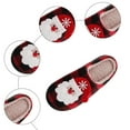 thumbnail image 3 of Christmas Slippers for Women Men Holiday Xmas Indoor Bedroom Fuzzy Warm Fleece Winter Soft Cozy Home Plush Slip on House Shoes, 3 of 8