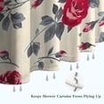 thumbnail image 6 of Pioneer Flower Floral Print Pattern Shower Curtain 84"x72" ,Bathroom Decorative Shower Curtains Set with 12 Hooks,Modern Waterproof Washable Shower Curtain, 6 of 6
