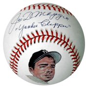 Joe DiMaggio Hand-Signed Photo Baseball