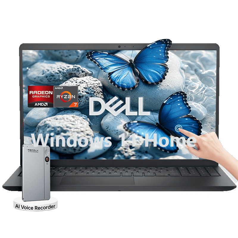 Dell 15.6" FHD Touchscreen Laptop, AMD R7 7730U, 16GB RAM 512GB SSD, Windows 11 Home with Accessory