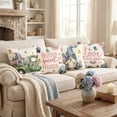 thumbnail image 5 of Lksixu Throw Pillow Covers, 18x18 Inch Hydrangea Print Pillow Cases with Zipper, Soft and Breathable Velvet Pillowcases, Farmhouse Decorative Cushion Covers for Couch Sofa Bedroom & Living Room, 5 of 8