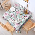 thumbnail image 2 of Pioneer Flower Floral Print Pattern Square Tablecloth,Waterproof Square Table Cover,Wipeable Spillproof Washable Table Cover for Home Kitchen Party Decor 60"x60"(152x152cm), 2 of 6