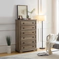 thumbnail image 2 of White Tall 6-Drawer Dresser – Modern Chest of Drawers with Easy Pull Handles & Textured Borders | Bedroom & Living Room Storage Organizer, 2 of 9