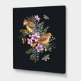 thumbnail image 3 of Designart ' Little Bird Sitting On Colourful Bouquet Of Wildflowers II ' Traditional Canvas Wall Art Print, 3 of 4