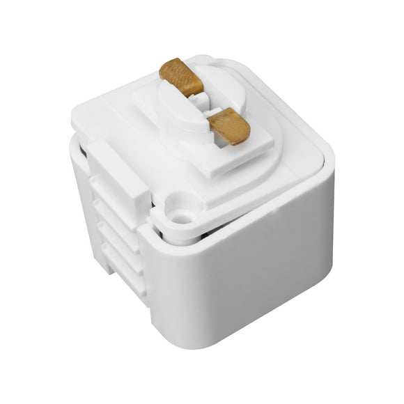 MasteelfCA Connecteur de Rail d'Éclairage à 2 Fils Raccord de Rail Tête de Lumière de Rail Accessoires d'Éclairage de Rail (Blanc)