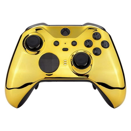 Chrome Gold UN-MODDED Custom Controller Compatible with Xbox ONE Elite Series 2
