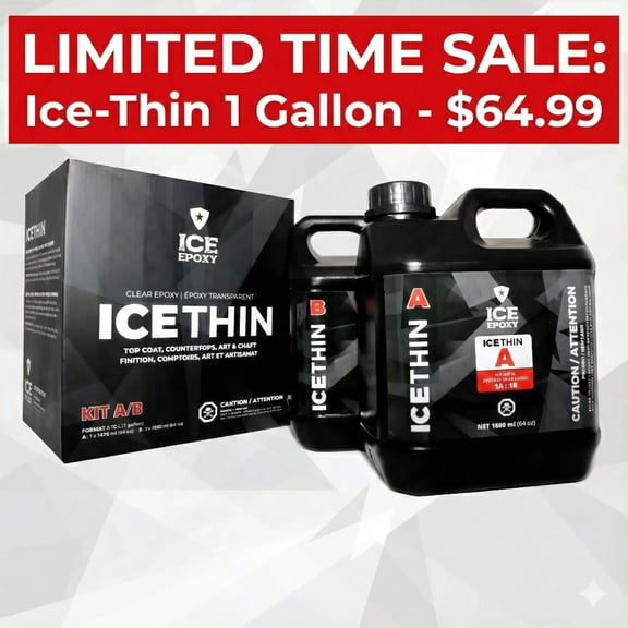 ICE-THIN Flood Coat Crystal Epoxy 1 gallons