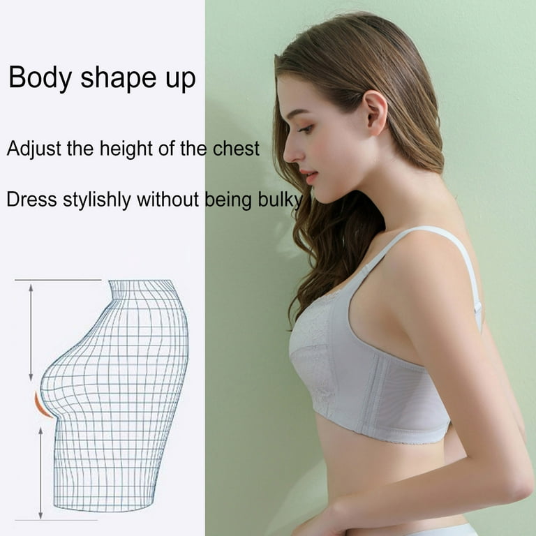 Viadha Brasieres Para Mujer Plue Size Adjust Full Cup No Steel Ring Cotton  Breathable Underwear