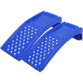 thumbnail image 1 of PIONEERWORKS 8" Lift Solid Steel Car Ramp 8000 Lbs Capacity, 2000 Lbs Per Ramps, Heavy Duty Truck Ramps for Car Repair or Vehicle Maintenance, 2 Pack Car Ramps, Blue, 1 of 9