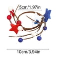 thumbnail image 3 of Dongrere 4th of July Napkin Ring, Patriotic Red White Blue Artificial Flower Napkin Holder for Independence Day Party Dinner, 3 of 7