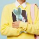 thumbnail image 5 of Easter Flocking Ornaments Plush Bunny Spring Decoration Scene Arrangement Gift, 5 of 9