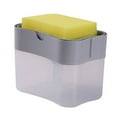 thumbnail image 1 of Fiudx Dispensador de Jabón 2 En 1, con Bomba y Portaesponja, Lavavajillas Fácil de Usar, Gran Capacidad de 350 Ml, para Uso En Casa, Cocina y Oficina, Material Abs Duradero, Diseño Compacto., 1 of 3