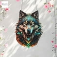 thumbnail image 3 of Colorful Wolf Head Acrylic Window Hanging, Animal Decor with Mandala Design, Unique Gift for Wolf Lovers and Nature Enthusiasts, 3 of 4