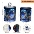thumbnail image 5 of Yayeee 2 Pack Qtip Holder Bathroom Cotton Swab Canister with Lid Clear Dispenser Set, Beautiful Floral Moon, 5 of 6