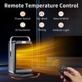 thumbnail image 2 of Feiniao Calentador de Espacio Interiores portátil Eco oscilante de 90 Grados Protección contra vuelcos y sobrecalentamiento Calentador eléctrico de cerámica PTC 1000W 4 Modos Temporizador 8H, 2 of 4