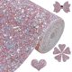 thumbnail image 1 of Greatdiy Rollo de tela con purpurina gruesa de color rojo brillante, 12.0 x 52.0 in, piel sintética de color sólido brillante para Cricut, pendientes, llaveros (17032#5), 1 of 4