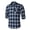 Navy Blue, variant on Flannel Shirt for Mens Long Sleeve Plaid Flannel Shirt Casual Button Down Shirts Navy Blue