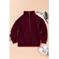 thumbnail image 3 of POGLIP Sweat-Shirt à Demi-Zip Matelassé pour Femmes, 3 of 6