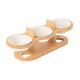 thumbnail image 4 of Comederos ergonómicos para gatos, fáciles de limpiar, ligeros, juego de 3 cuencos con soporte de madera. Cerámico, 4 of 9