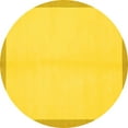 thumbnail image 1 of Ahgly Company Indoor Round Solid Yellow Modern Area Rugs, 3' Round, 1 of 4